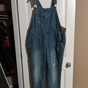 Plus Size Jean Overalls
